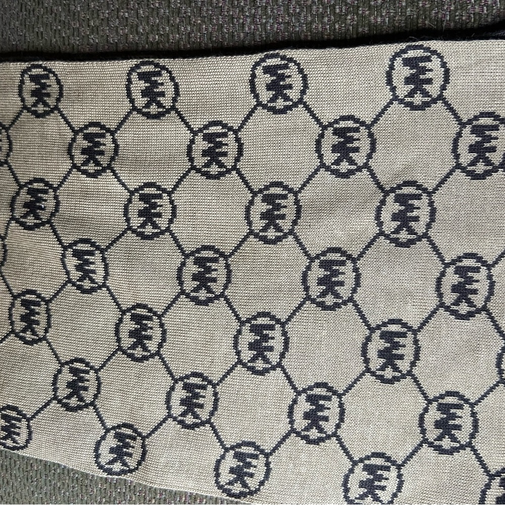 Michael Kors Brown and Black Patterned Scarf